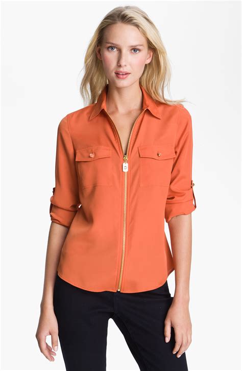 michael kors orange shopper|Michael Kors orange shirt.